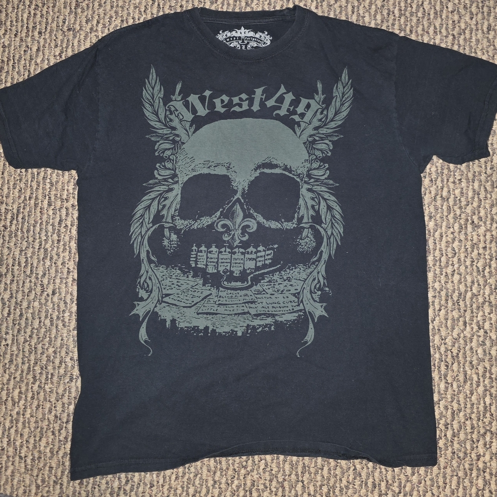 Nine West Black Skull Graphic Tee